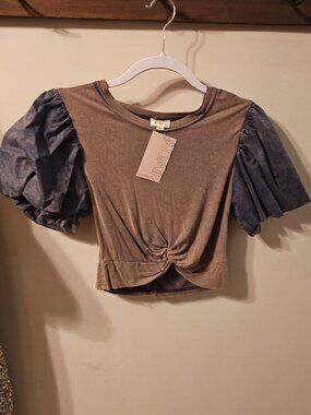 POL Cropped Blouse, Size Small NWT